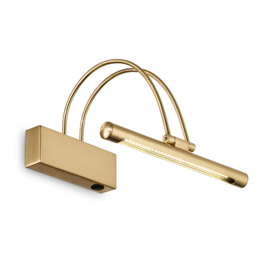 Ideal lux bow ap d26 applique per specchio bagno ottone