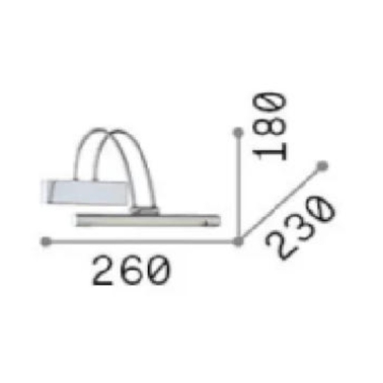 Applique bagno moderno brunito ideal lux bow ap d26