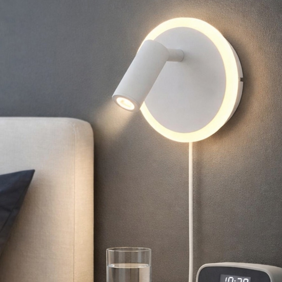 Applique per comodini camera da letto led 3000k luce orientabile