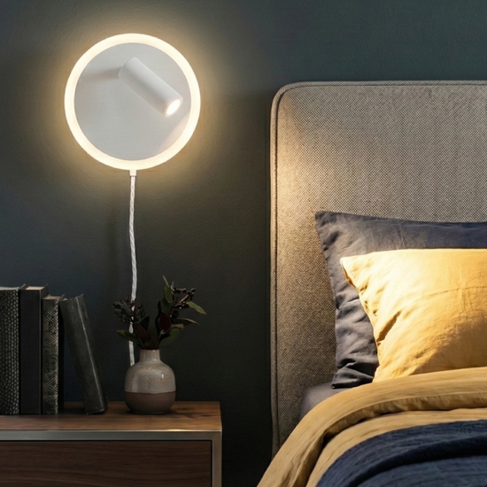 Applique per comodini camera da letto led 3000k luce orientabile