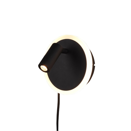 Applique da comodino per camera da letto con cavo spina luce orientabile