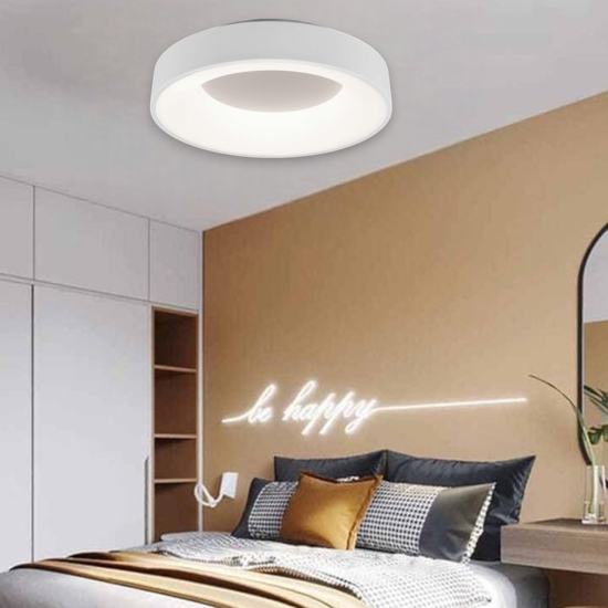 Plafoniera bianca per cucina rotonda led 4000k