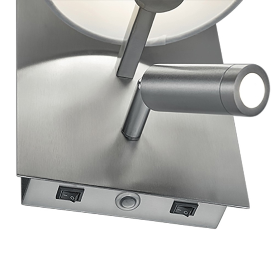 Applique elegante per comodino camera da letto paralume bianco luce led