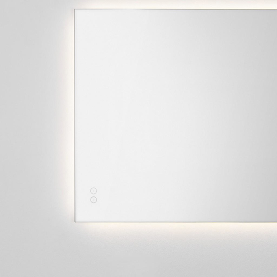 Specchio da parete rettangolare 80x60 cm touch led 3000k e antiappannamento