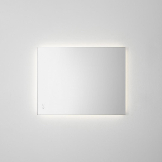 Specchio da parete rettangolare 80x60 cm touch led 3000k e antiappannamento