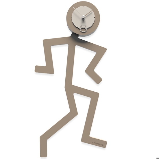 Mino orologio moderno da parete legno colore caffelatte