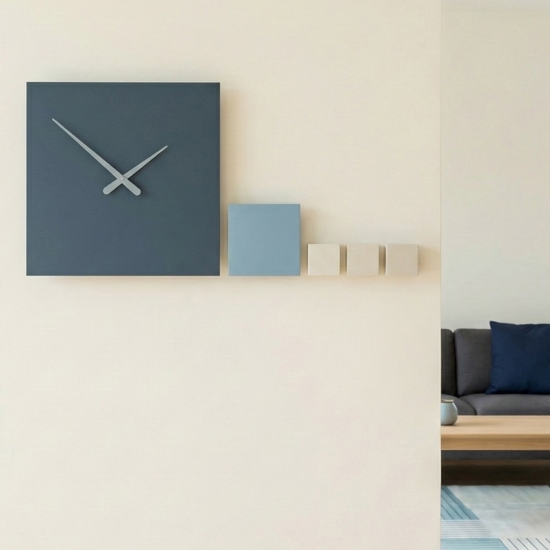 Orologio moderno orizzontale da parete legno carta da zucchero