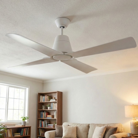 Ventilatore per esterno da soffitto 18mq silenzioso bianco a pale