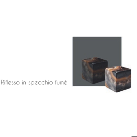 Orologio da parete lux specchio resina 73x60 design squadrato