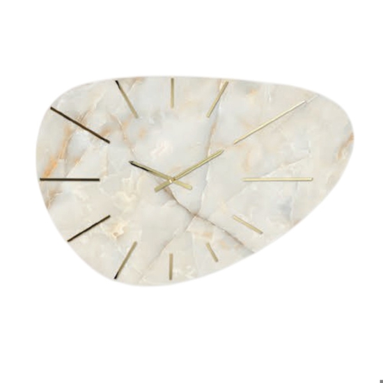 Orologio per grande parete 110x71 effetto marmo sagomato