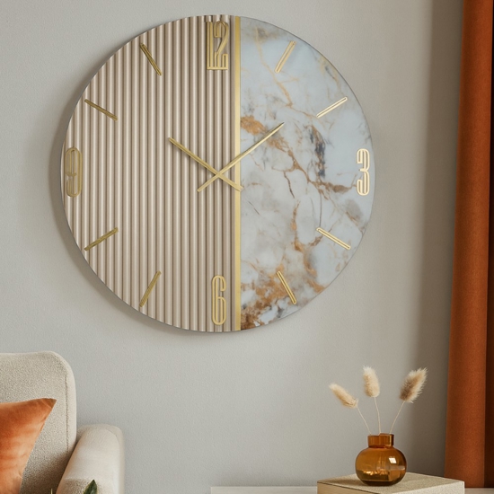 Orologio 80cm per parete di grandi dimensioni effetto marmo