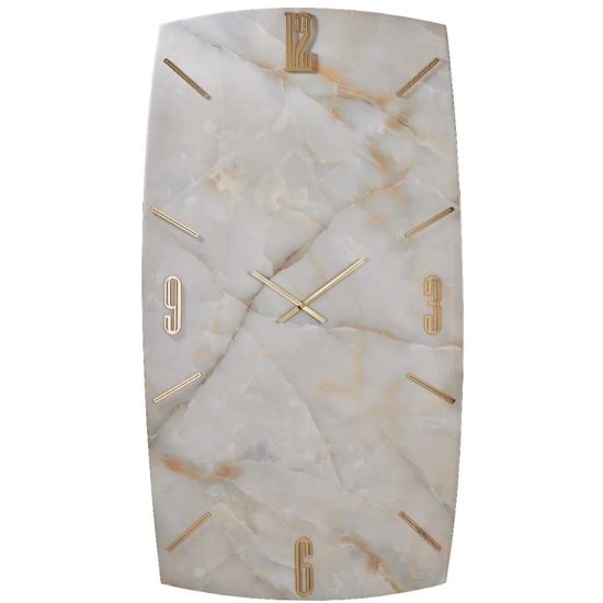 Grande orologio verticale da parete 150x80 resina effetto marmo