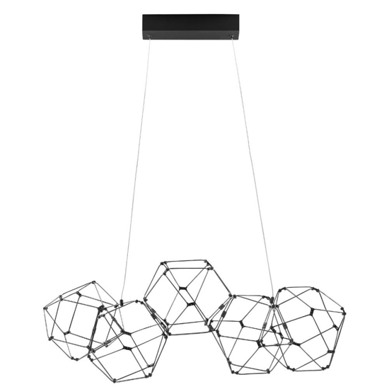 Lampadario costellazione nero design moderno led 22w 3000k 84 cm