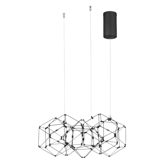 Lampadario nero per camera da letto moderna design costellazione led 22w 3000k