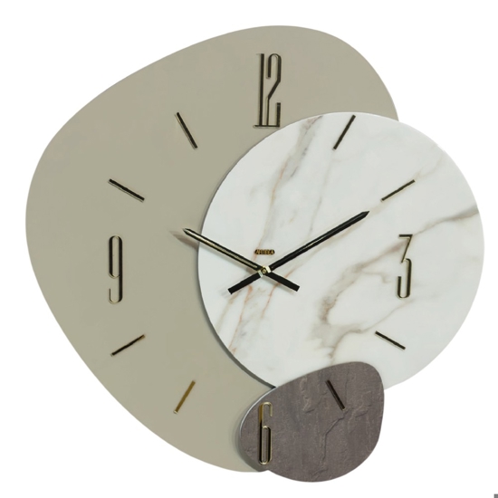 Grande orologio da parete 80cm resina laminato design moderno