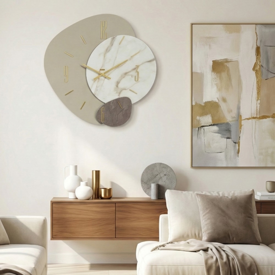 Grande orologio da parete 80cm resina laminato design moderno