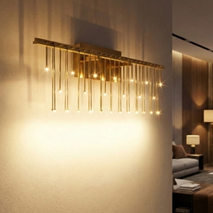 Applique design moderna oro ramato stelle cadenti