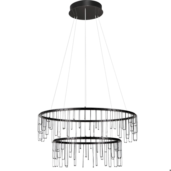 Lampadario design luci di stelle nero moderno led 3000k