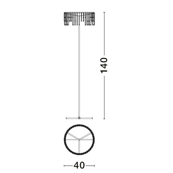 Lampada da terra oro ramato design moderna led stelle cadenti