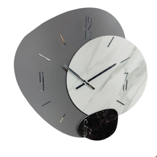 Grande orologio design moderno 80cm per parete grigio bianco nero