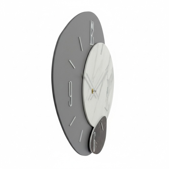 Grande orologio design moderno 80cm per parete grigio bianco nero