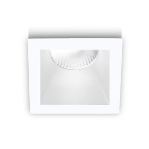Geaa luce faretto quadrato da incasso bianco opaco led 3000k