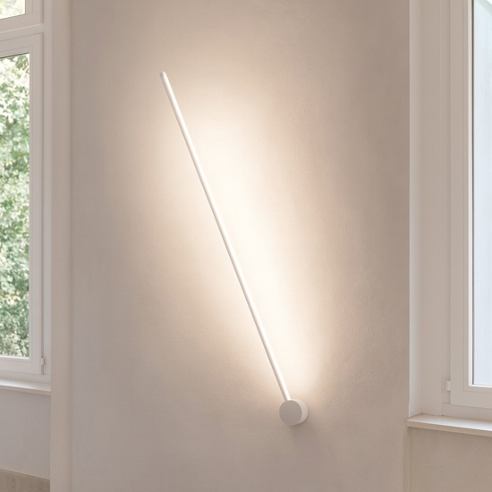 Applique bacchetta moderna bianca led 23w 3000k per interni