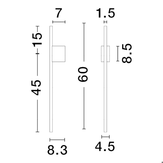 Lampada da parete nera led 10w 3000k applique per comodino