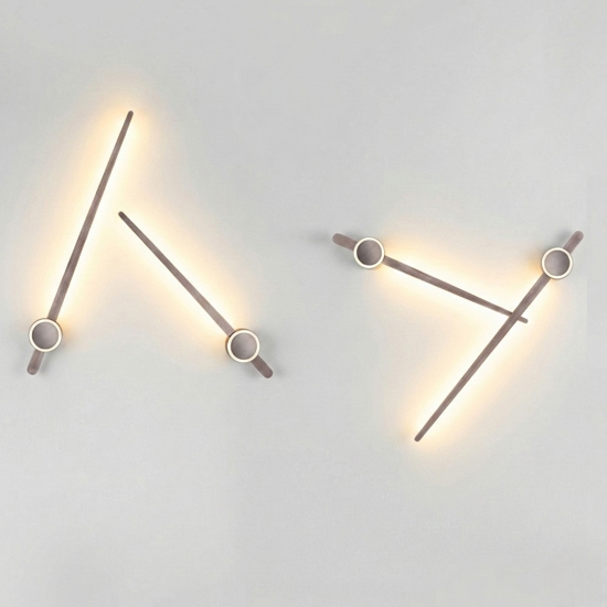 Applique lancetta orientabile caffe led 18w 3000k moderna
