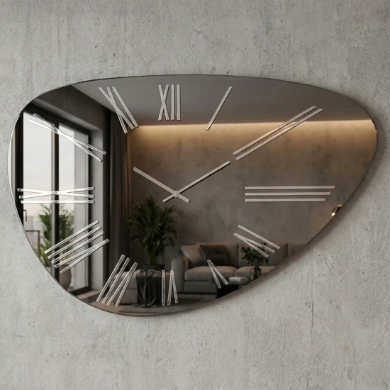 Grande orologio da parete 60x90 design in vetro moderno