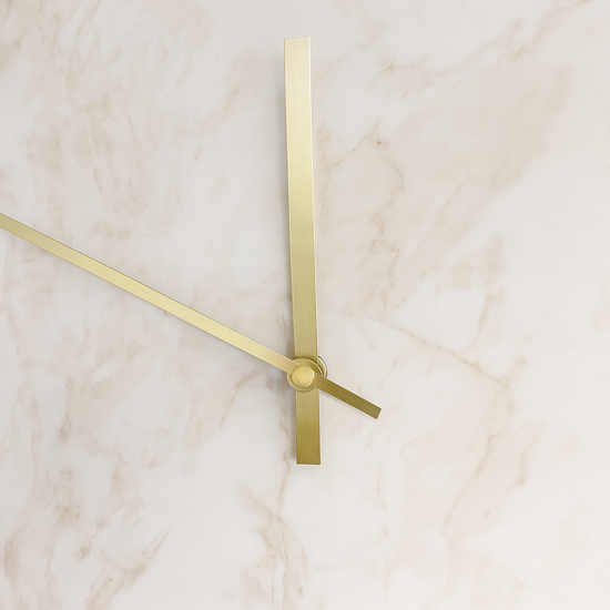 Orologio quadrato da muro design specchio bronzo e marmo laminato 80x90cm