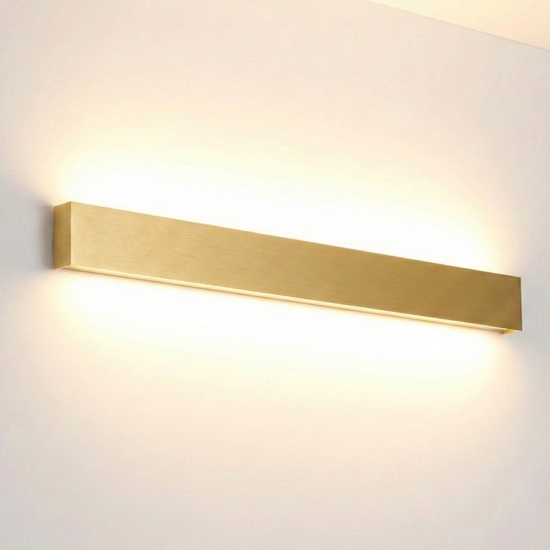 Applique rettangolare 90cm oro led 36w 3000k moderna