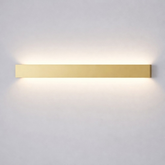 Applique rettangolare 90cm oro led 36w 3000k moderna