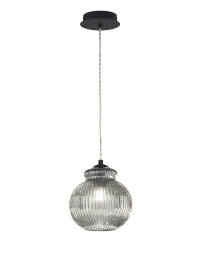Ondaluce madagascar lampada camera da letto vetro soffiato fume
