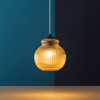 Ondaluce madagascar lampadario per bagno in vetro ambra