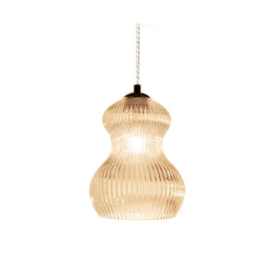 Lampada sospensione vetro ambra ondaluce madagascar