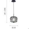 Ondaluce so odette lampadario per bagno vetro fume