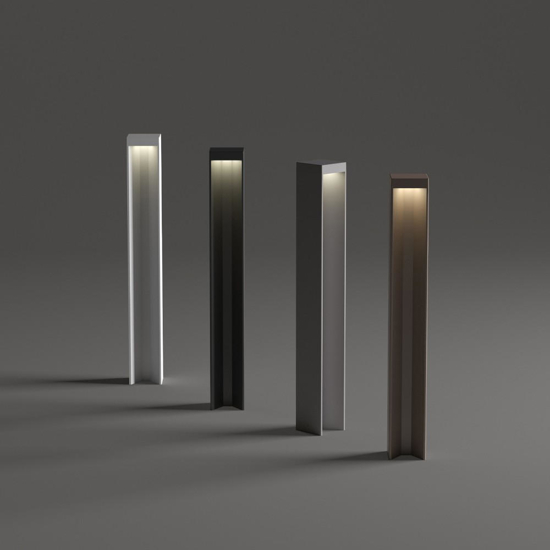 Ideal lux kurt pt 4000k lampione per giardino moderno antracite ip54