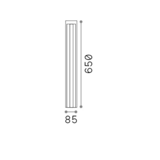 Ideal lux kurt pt 4000k lampione per giardino moderno antracite ip54