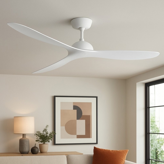 Ventilatore bianco da soffitto 28mq a pale