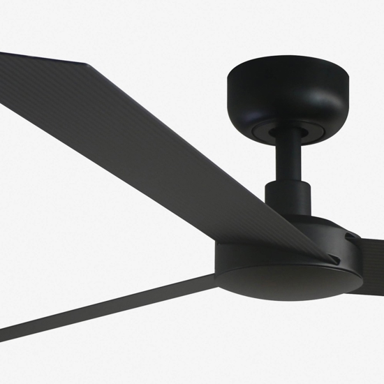 Ventilatore nero da soffitto 28mq a pale silenzioso