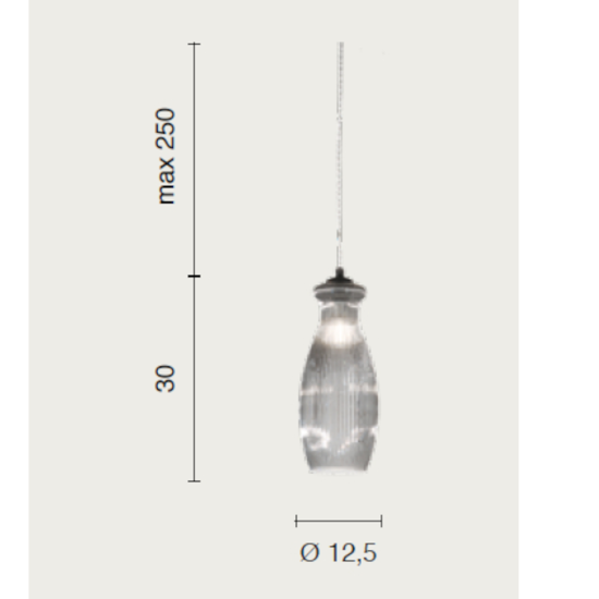 Ondaluce madagascar lampada in vetro a sospensione ambra