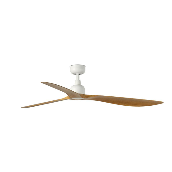 Ventilatore da soffitto bianco legno ip44 motore silenzioso inverter