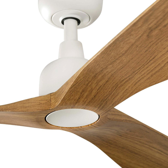 Ventilatore da soffitto bianco legno ip44 motore silenzioso inverter