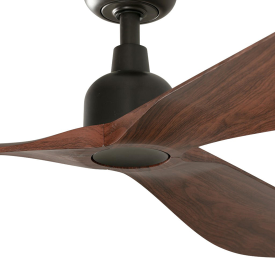 Ventilatore da soffitto per balcone ip44 legno scuro motore silenzioso
