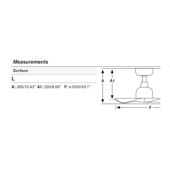 Ventilatore da soffitto per balcone ip44 legno scuro motore silenzioso