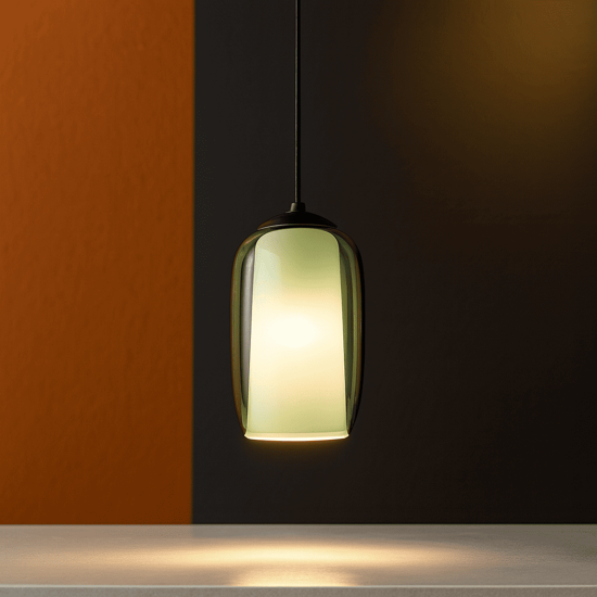 Ondaluce bonnie3 lampada a sospensione vetro verde moderna