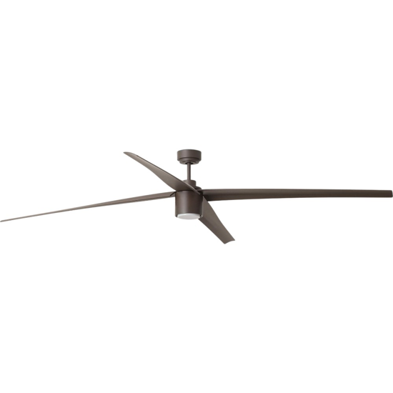 Ventilatore da sofitto marrone con luce led cct wizz smart app 39mq