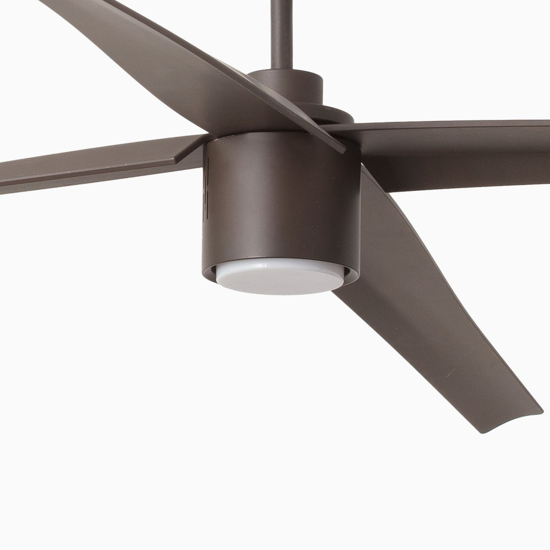 Ventilatore da sofitto marrone con luce led cct wizz smart app 39mq