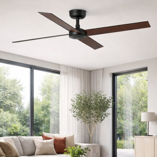 Ventilatore da soffitto marrone scuro 28mq motore silenzioso inverter telecomando